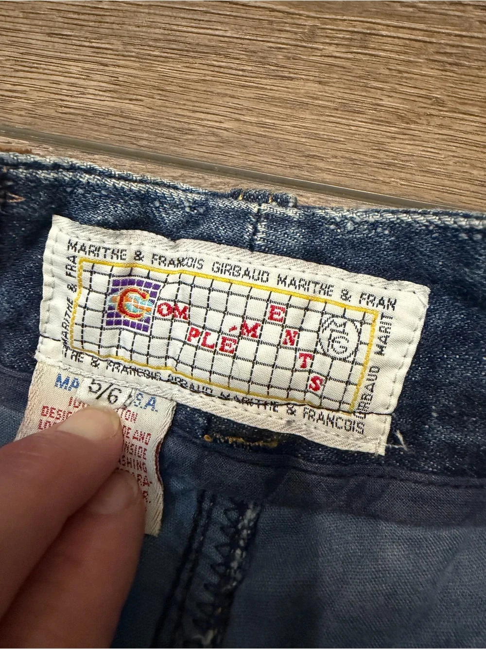 Marithe Francois Girbaud Dark Indigo Denim A-Line Skirt